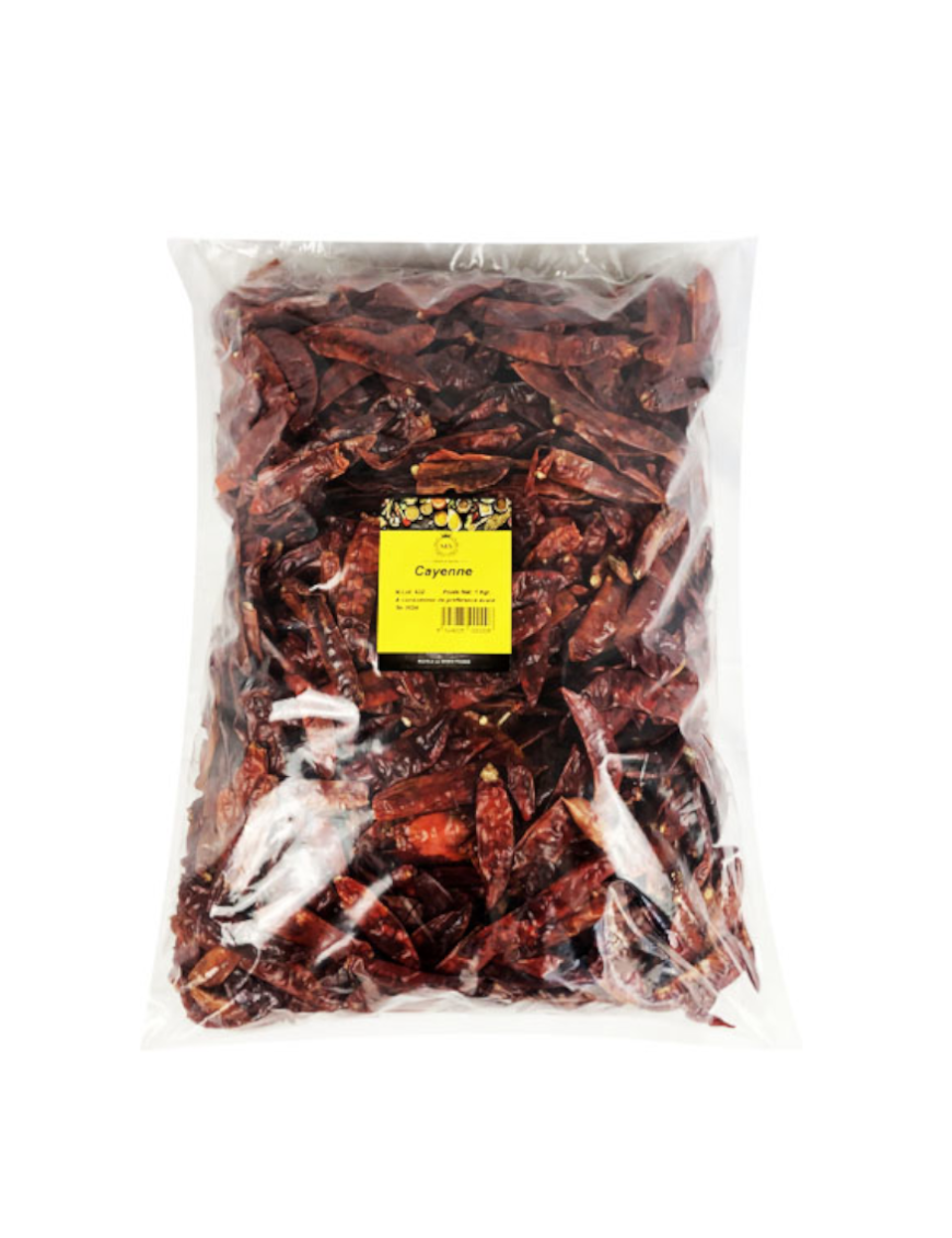 Piment de Cayenne séché 1kg (法国大干辣椒)
