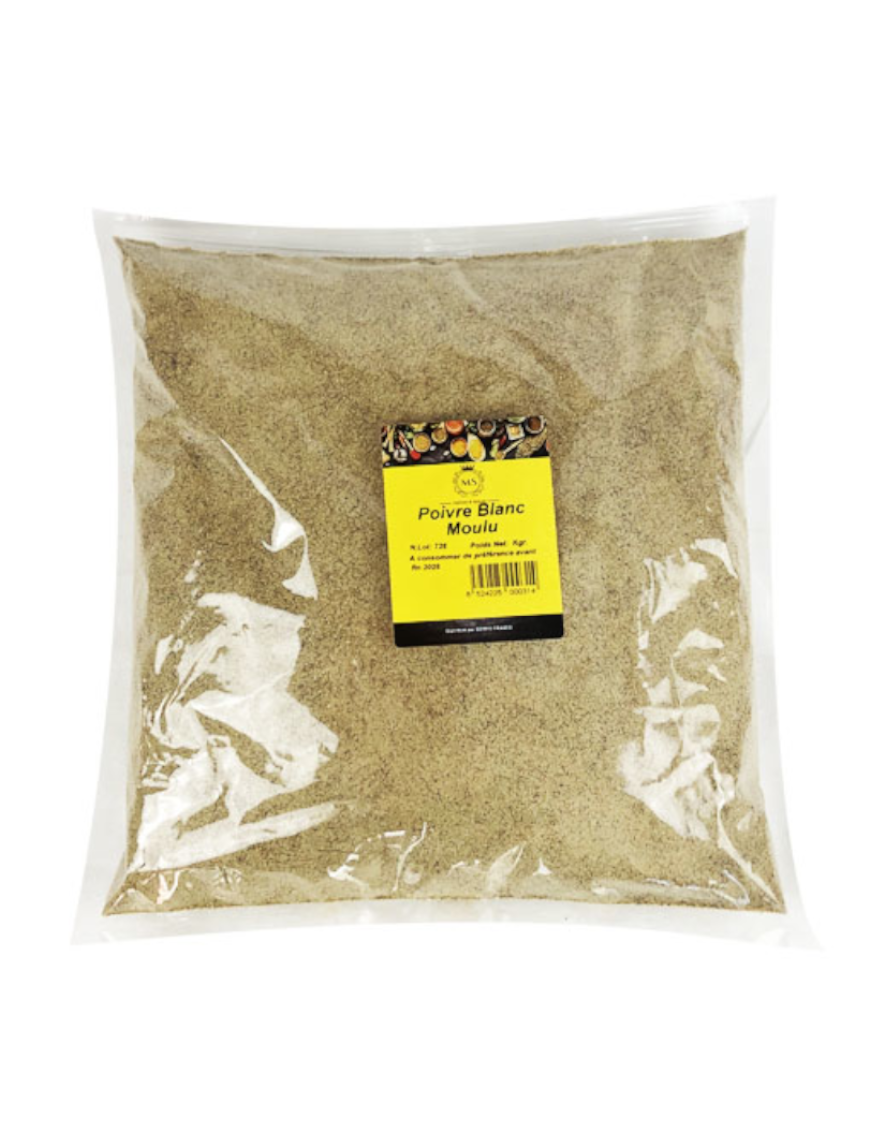 Poivre blanc moulu 1KG (法國白胡椒粉)