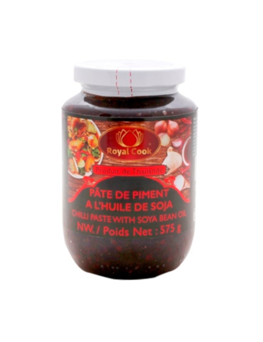 Pâte de piment à l'huile de soja ROYAL COOK 510g (皇家泰式 虾油辣椒膏 :少盐)