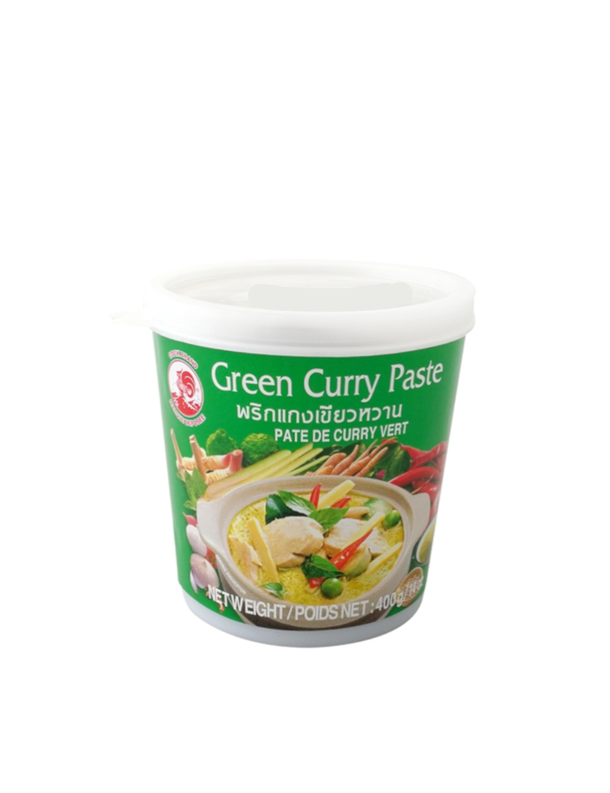 Pâte de curry vert COCK 400g (鸡标胶罐青咖喱)