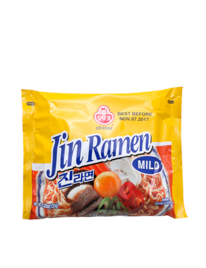 Nouilles instantanées JIN RAMEN doux 120g (韩国金拉面)