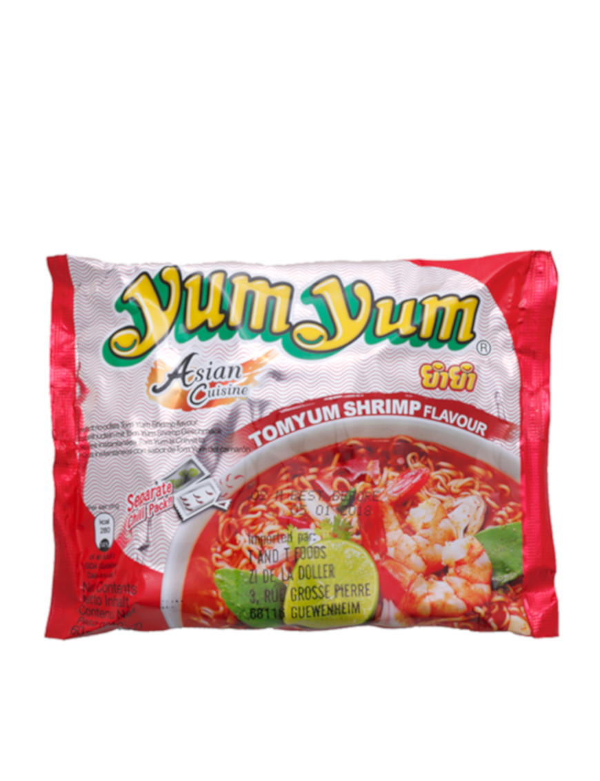 Nouilles instantanées saveur crevettes tomyum YUMYUM 30/60g