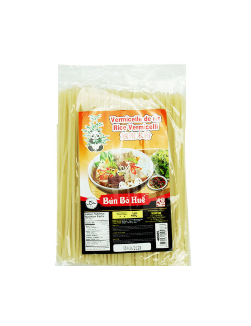 Vermicelles de riz Bun bo hue HAPPY PANDA 400g (成发越南米粉(粗))