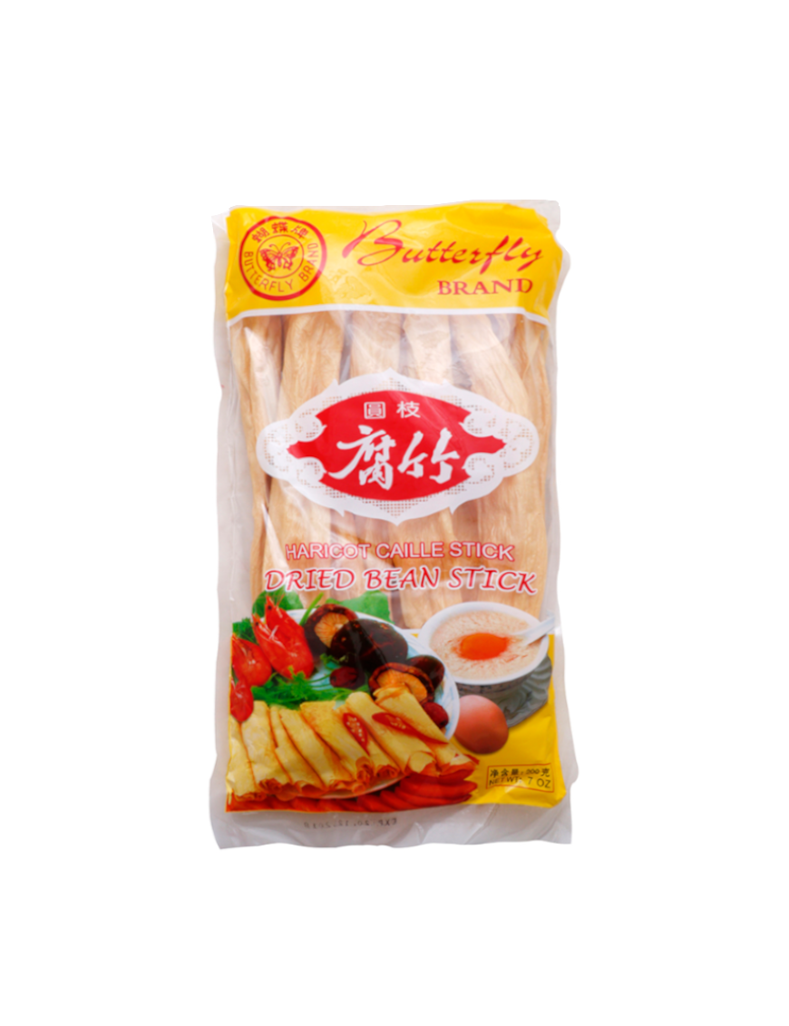 Haricots caillés en bâtons BUTTERFLY 200g (三边干腐竹)