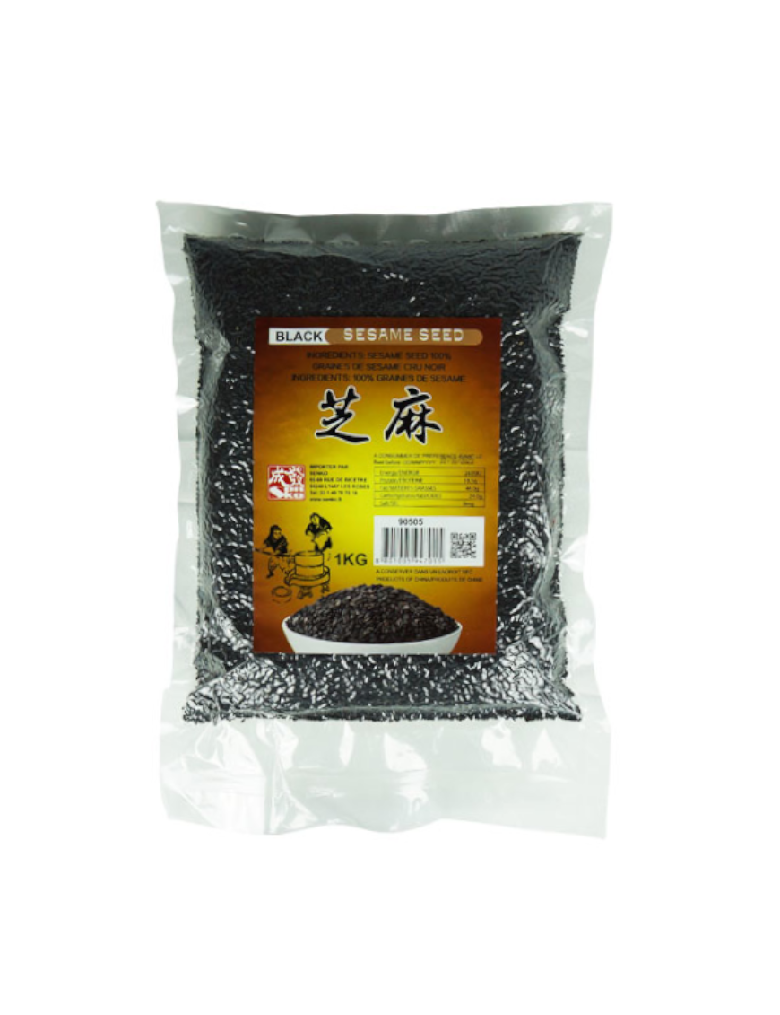 Graines de sésame noir crues 1kg (成发黑芝麻(生))