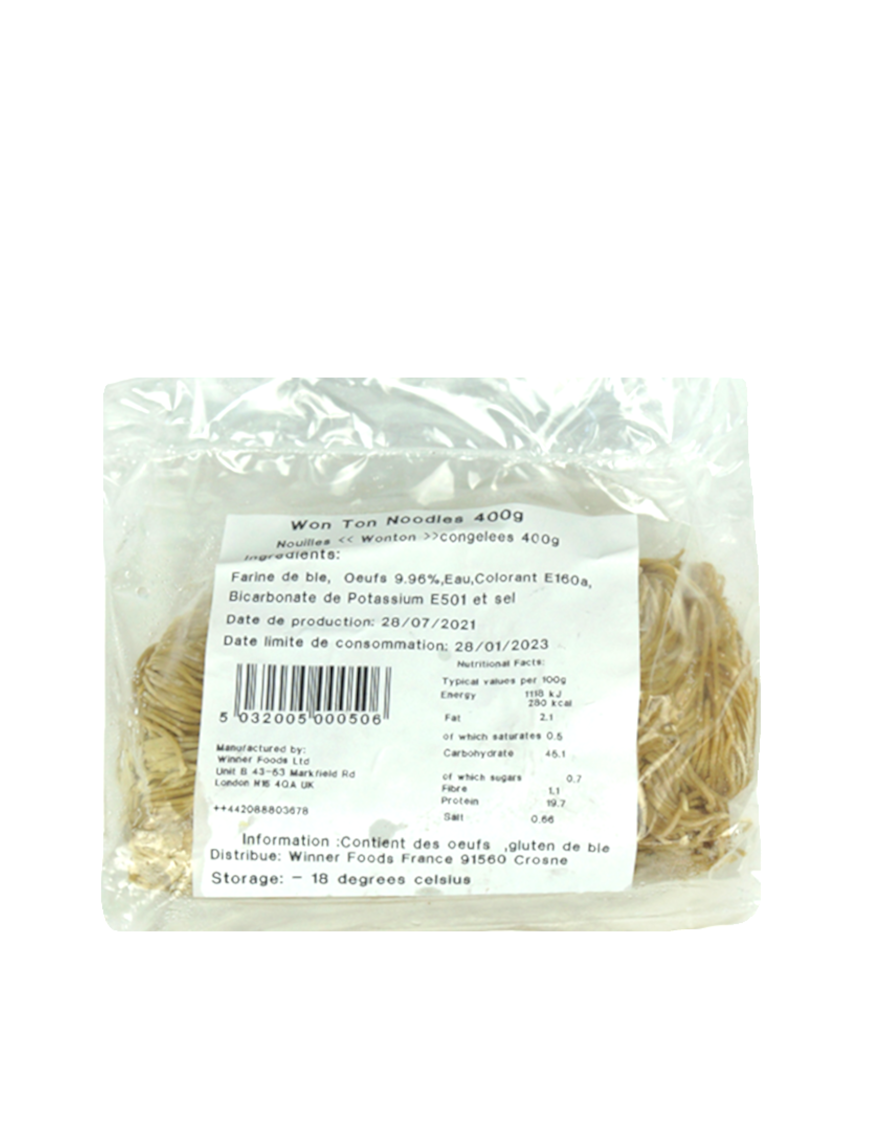 Nouilles Wonton 400g (乌冬面)