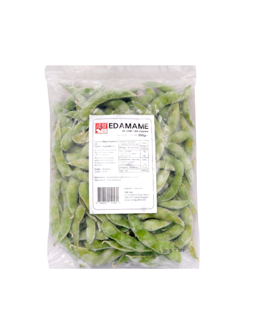 Fèves de soja Edamame 500g (冻毛豆(带壳))