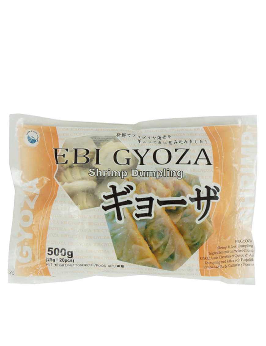 Ebi Gyoza/raviolis aux crevettes 25P 500g (日本虾肉饺子)