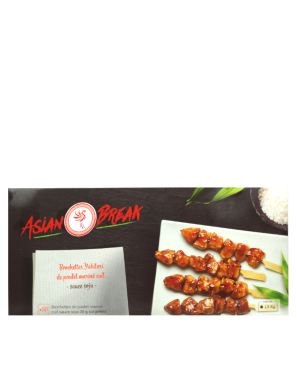 Brochettes Yakitori poulet ASIAN BREAK 1.5kg 50/30g (日本串烧鸡肉粒)