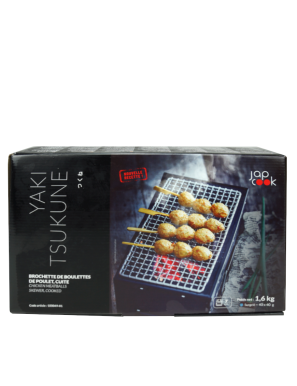 Brochettes de boulettes de poulet Yaki Tsukune JAPCOOK 1.6kg 40/40g (日本串烧鸡肉丸)