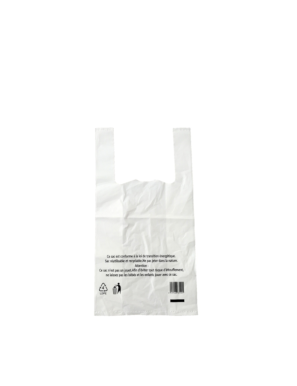 Sac blanc réutilisable 26x12x45cm 500P (环保袋)