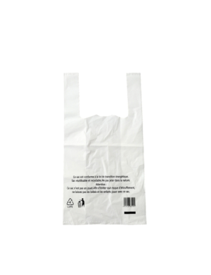 Sac blanc réutilisable 28x14x48CM 500P (环保袋)