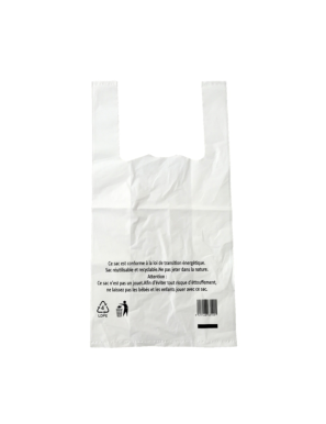 Sac blanc réutilisable 30x14x53cm (环保袋)