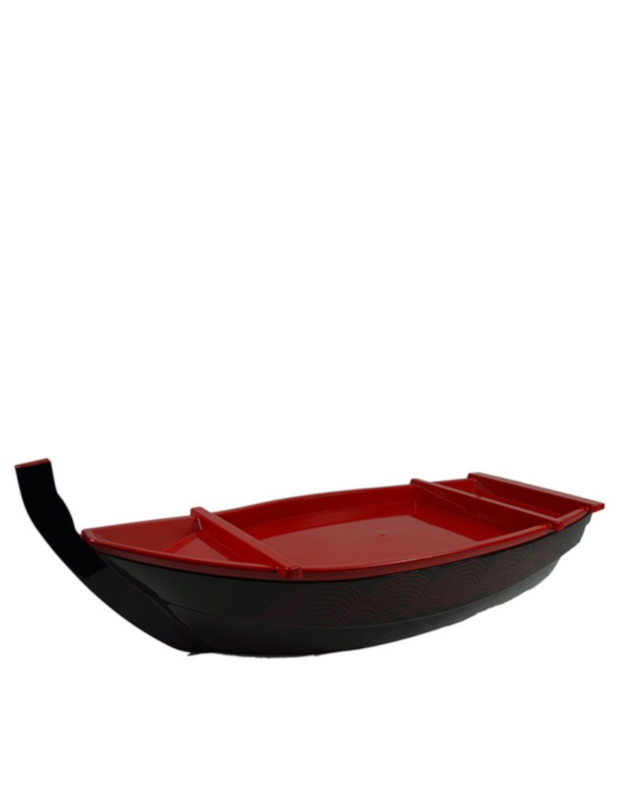 Bateau en bambou rouge 53X20cm (红色寿司船53.5cm)