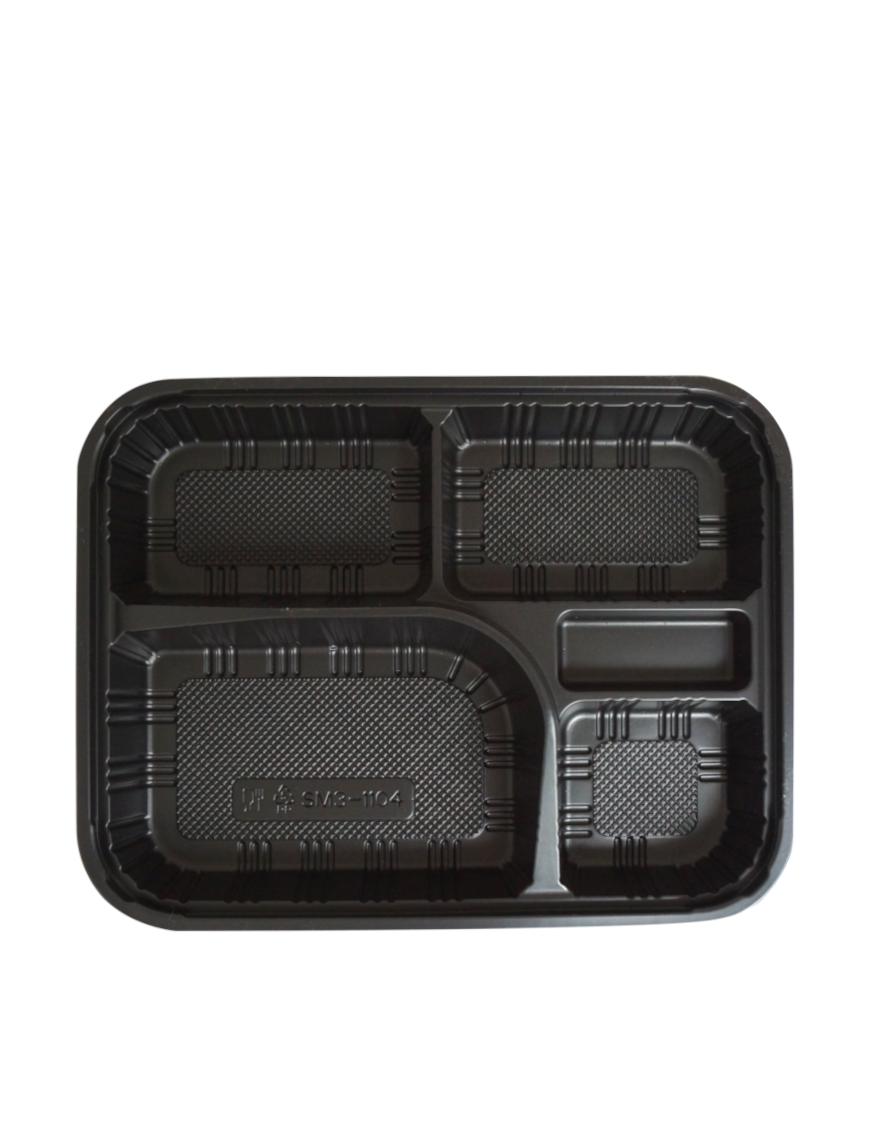 Barquette PP 5 compartiments SENKO 300PCS (成发五格打包盒)