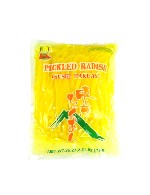 Radis mariné Oshinko en lamelles 1kg (韩国黄萝卜干条)