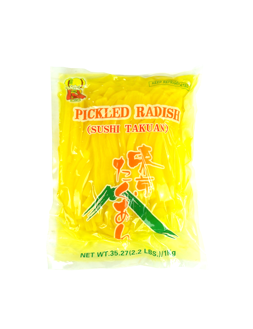 Radis mariné Oshinko en lamelles 1kg (韩国黄萝卜干条)