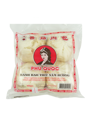 Brioches au porc et aux champignons PHUQUOC 600g 4PCS (正宗香菇肉包)