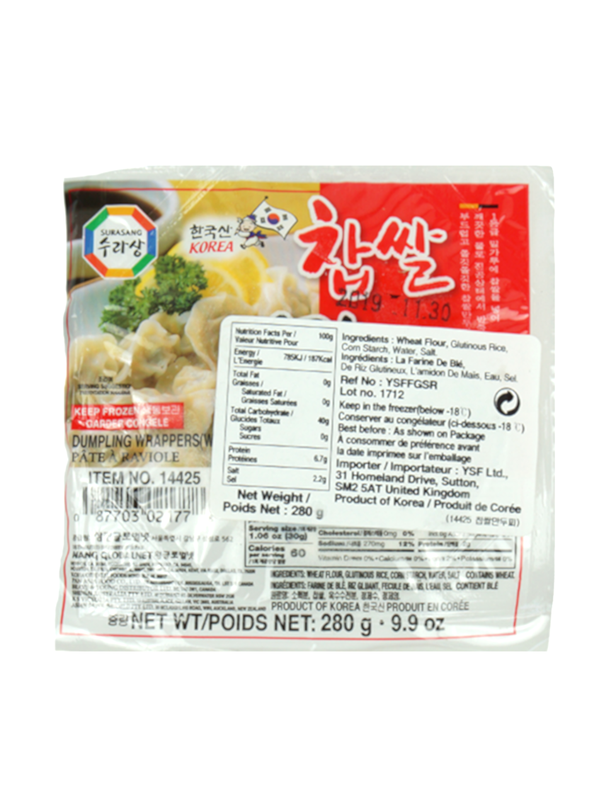 Feuilles pour gyoza/raviolis SURASANG 280g (凍韩国餃子皮 30張)
