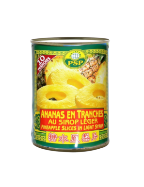 Ananas en tranches au sirop léger en conserve PSP 565g