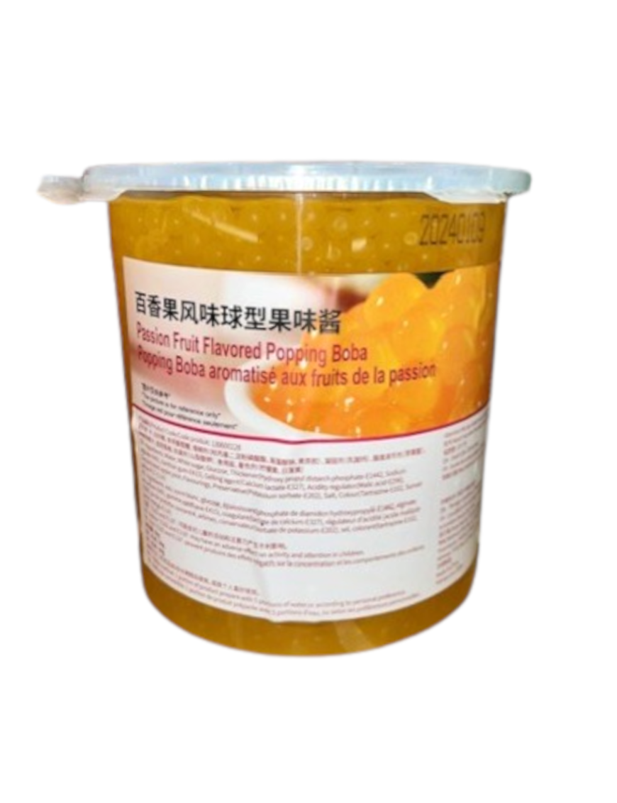 Perles de fruit boba Popping Passion 3KG (爆爆珠百香果味)
