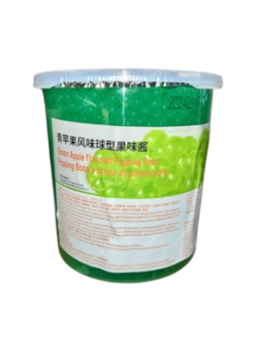 Perles de fruit boba Popping Pomme Verte 3KG (爆爆珠桃子味)