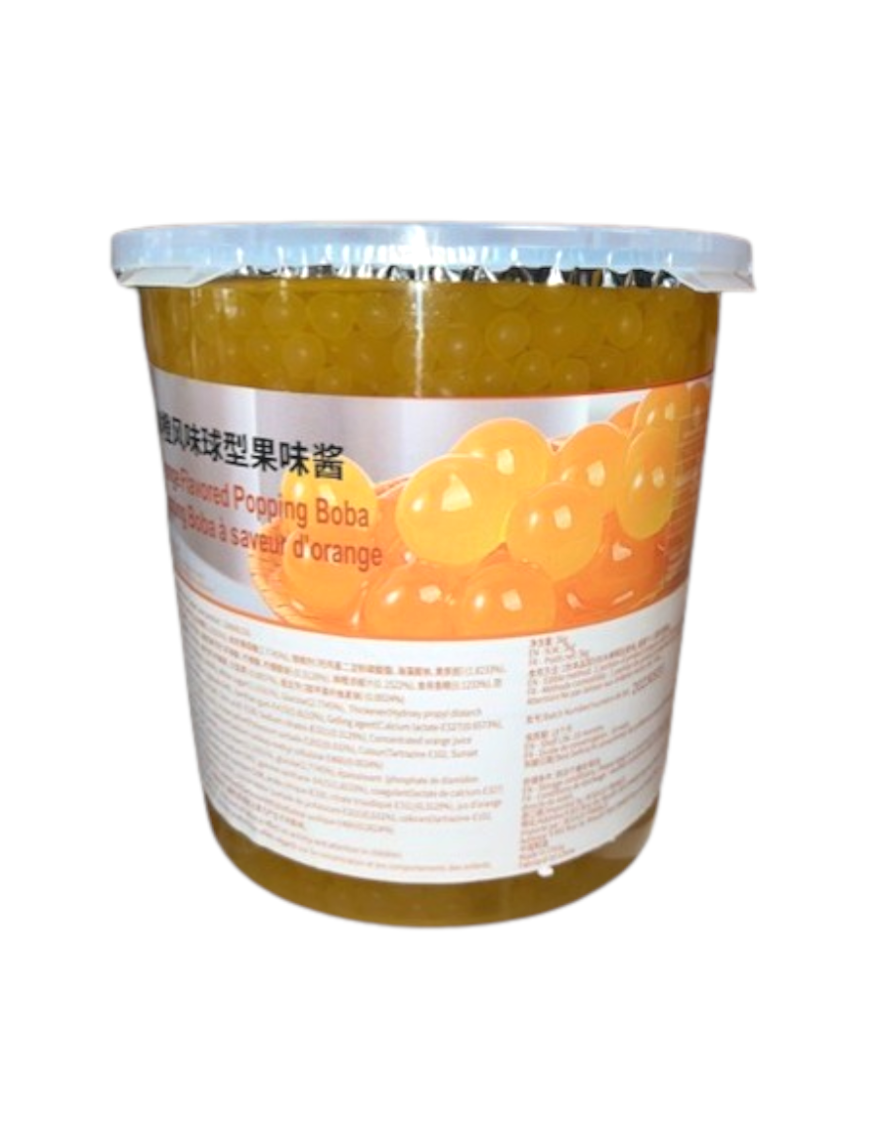 Perles de fruit boba Popping Orange 3KG 3KG (爆爆珠柳橙味)