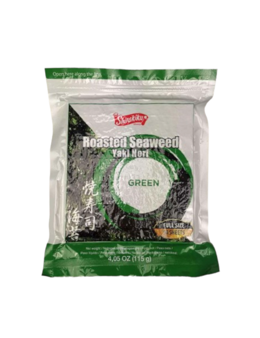 Feuilles d'algues Yaki Nori vertes SHIRAKIKU (日本寿司紫菜)