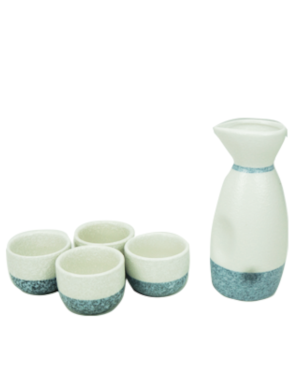 Ensemble (set) de saké 5PCS blanc  (白色清酒套装)