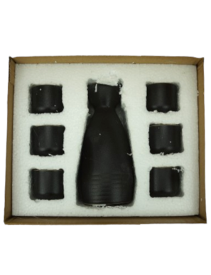 Ensemble (set) de saké 7PCS noir (黑紫砂清酒套装)