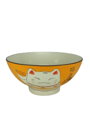 Bol en céramique chat 20.5cm (高脚碗(最大号))