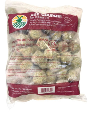 Brochettes de boulettes de poulet ASG 2kg 100P 20g (稻香日式鸡肉丸)