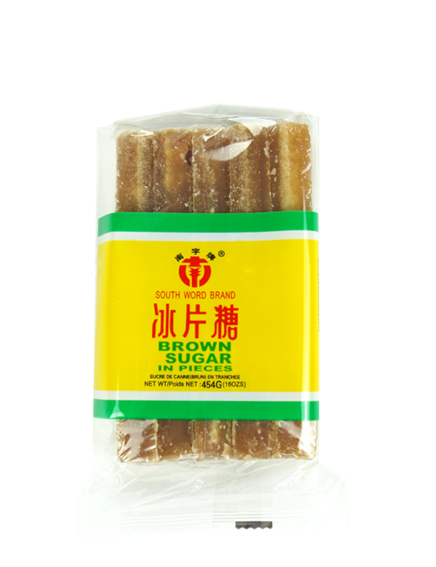 Sucre de canne en tranches SOUTH WORD BRAND 454g (珠江牌冰片糖)
